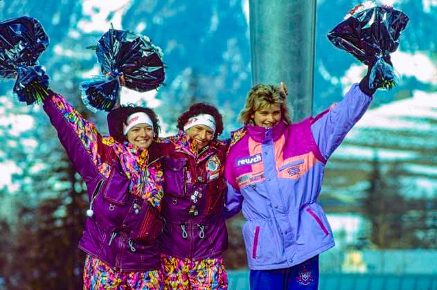 1992 Olympic Winter games, Winterspiele,Spiele, Summer games Doris Neuner (AUT) (C) gold medal winner, Olympic Champipn with her sister Angelika Neuner(AUT) (L) silver medal winner and Susi Erdmann (GER) bronze medalist, during Women s singles luge competition at the 1992 Olympic Winter Games Albertville La Plagne France Copyright: xDuomo PCNx OL9203 LG0133