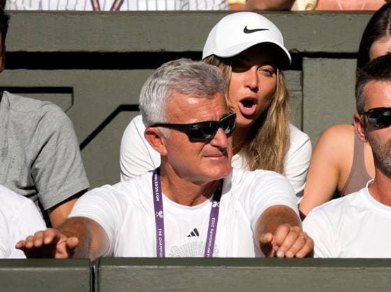 Mandatory Credit: Photo by Dave Shopland Shutterstock (13995926f) Paula Badosa watching Stefanos Tsitsipas Wimbledon Tennis Championships, Day 5, The All England Lawn Tennis and Croquet Club, London, UK - 07 Jul 2023 Wimbledon Tennis Championships, Day 5, The All England Lawn Tennis and Croquet Club, London, UK - 07 Jul 2023  Copyright: xDavexShopland Shutterstockx 13995926f