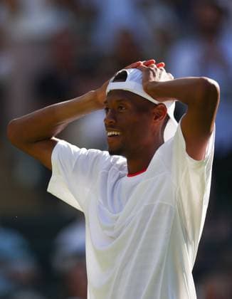 Mandatory Credit: Photo by Ella Ling Shutterstock (13995924dd) Christopher Eubanks celebrates victory over Cameron Norrie Wimbledon Tennis Championships, Day 5, The All England Lawn Tennis and Croquet Club, London, UK - 07 Jul 2023 Wimbledon Tennis Championships, Day 5, The All England Lawn Tennis and Croquet Club, London, UK - 07 Jul 2023  Copyright: xEllaxLing Shutterstockx 13995924dd