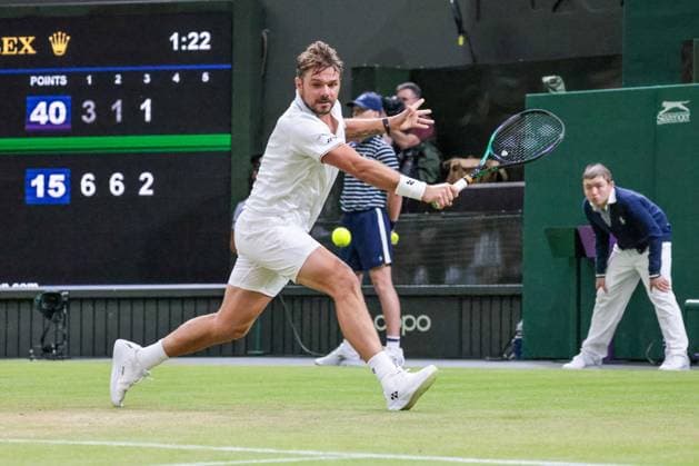 2023 Wimbledon Tournament LONDRES, LO - 07.07.2023: 2023 WIMBLEDON TOURNAMENT - Stan Wawrinka (SUI) during Wimbledon 2023 Tournament held in London, England. (Photo: Andre Chaco Fotoarena) x2398619x  AndrexChaco