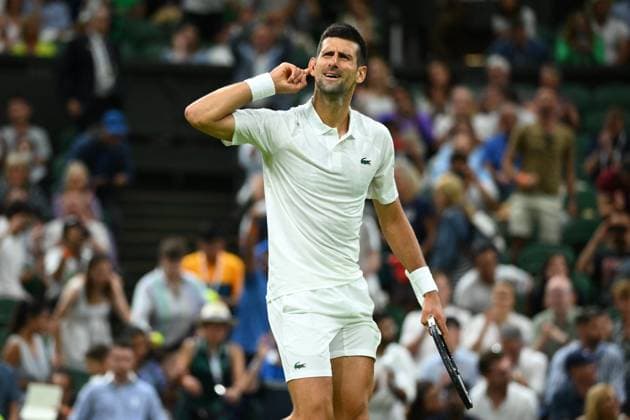 Wimbledon Championships Day 5 Novak Djokovic (SRB) during his second round match at the 2023 Wimbledon Championships at the AELTC in London, UK, on July 7, 2023. Photo by Corinne Dubreuil ABACAPRESS.COM London United Kingdom  Copyright: xDubreuilxCorinne ABACAx 859923_014 DubreuilxCorinne ABACAx 859923_014