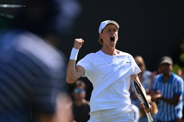 Wimbledon Championships Day 5 Jannik Sinner (ITA) during his second round match at the 2023 Wimbledon Championships at the AELTC in London, UK, on July 7, 2023. Photo by Corinne Dubreuil ABACAPRESS.COM London United Kingdom  Copyright: xDubreuilxCorinne ABACAx 859923_066 DubreuilxCorinne ABACAx 859923_066