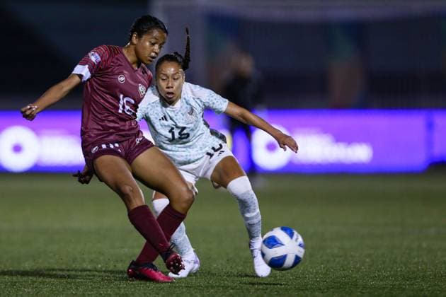 RECORD DATE NOT STATED JCC San Salvador 2023 Venezuela 1-2 Mexico Final Gold Medal (L-R), Barbara Martinez of Venezuela and Karla Nieto of Mexico during the game Venezuela vs Mexico (Mexican national team, Nationalteam , corresponding to Final Gold Medal of Womens Soccer at the Central American and Caribbean Games San Salvador 2023, at Las Delicias National Stadium, on July 07, 2023. <br><br> (I-D), Barbara Martinez de Venezuela y Karla Nieto de Mexico durante el partido Venezuela vs Mexico (Seleccion Mexicana), correspondiente a Final por Medalla de Oro del Futbol Femenino en los Juegos Centroamericanos y del Caribe San Salvador 2023, en el Estadio Nacional Las Delicias, el 07 de Julio de 2023. SAN SALVADOR SAN SALVADOR EL SALVADOR Copyright: xUlisesxNaranjox 20230707211032_JCC_23_W_VEN_MEX_MARTINEZ23