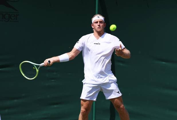 TENNIS - Wimbledon 2023 LONDON,ENGLAND,08.JUL.23 - TENNIS - ATP, Tennis Herren World Tour, Wimbledon, Grand Slam. Image shows Alejandro Davidovich Fokina (ESP).  GEPAxpictures xAlanxGrieves