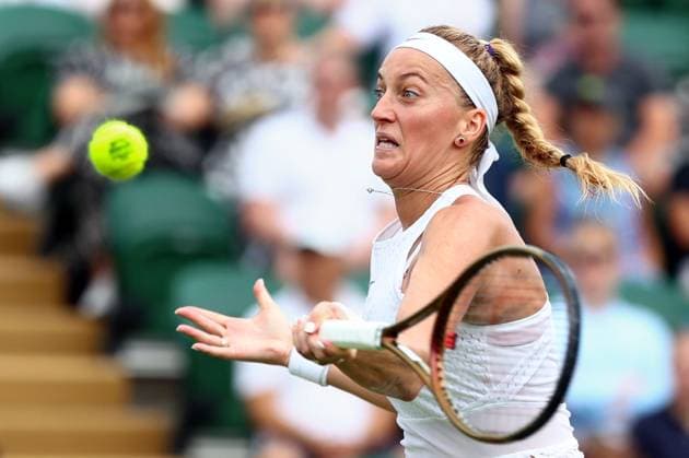 Mandatory Credit: Photo by Simon Dael Shutterstock (14001530af) Petra Kvitova during her third round match Wimbledon Tennis Championships, Day 6, The All England Lawn Tennis and Croquet Club, London, UK - 08 Jul 2023 Wimbledon Tennis Championships, Day 6, The All England Lawn Tennis and Croquet Club, London, UK - 08 Jul 2023  Copyright: xSimonxDael Shutterstockx 14001530af