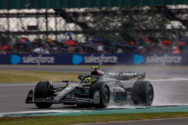 44 Lewis Hamilton (GBR, Mercedes-AMG Petronas F1 Team), F1 Grand Prix of Great Britain at Silverstone Circuit on July 8, 2023 in Silverstone, Great Britain. (Photo by HOCH ZWEI) Silverstone Great Britain