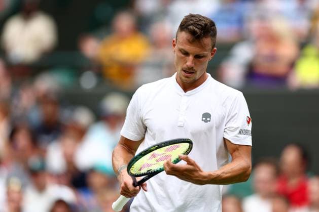 Mandatory Credit: Photo by Simon Dael Shutterstock (14001530bq) Marton Fucsovics during his third round match Wimbledon Tennis Championships, Day 6, The All England Lawn Tennis and Croquet Club, London, UK - 08 Jul 2023 Wimbledon Tennis Championships, Day 6, The All England Lawn Tennis and Croquet Club, London, UK - 08 Jul 2023  Copyright: xSimonxDael Shutterstockx 14001530bq