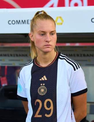 Janina Minge, DFB Frauen 29 in the friendly DFB women match GERMANY - SAMBIA 2-3 Preparation for WM World Championships 2023 in Australia, New Zealand ,Season 2023 2024, on July 07, 2023 in Fürth, Germany.