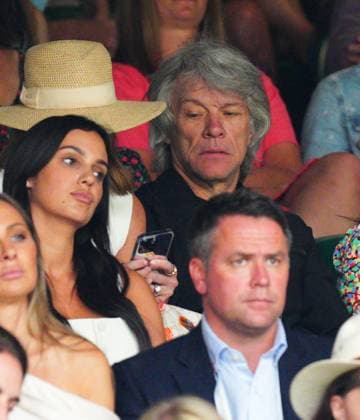 Mandatory Credit: Photo by Javier Garcia Shutterstock (14001532dk) Jon Bon Jovi watching the action on Centre Court Wimbledon Tennis Championships, Day 6, The All England Lawn Tennis and Croquet Club, London, UK - 08 Jul 2023 Wimbledon Tennis Championships, Day 6, The All England Lawn Tennis and Croquet Club, London, UK - 08 Jul 2023  Copyright: xJavierxGarcia Shutterstockx 14001532dk