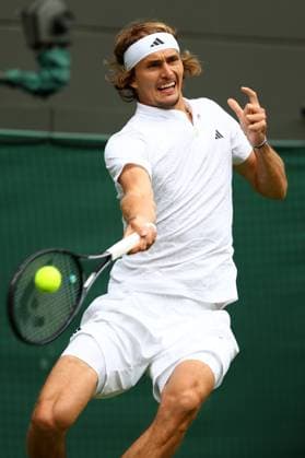Mandatory Credit: Photo by Simon Dael Shutterstock (14001530et) Alexander Zverev during his third round match Wimbledon Tennis Championships, Day 6, The All England Lawn Tennis and Croquet Club, London, UK - 08 Jul 2023 Wimbledon Tennis Championships, Day 6, The All England Lawn Tennis and Croquet Club, London, UK - 08 Jul 2023  Copyright: xSimonxDael Shutterstockx 14001530et