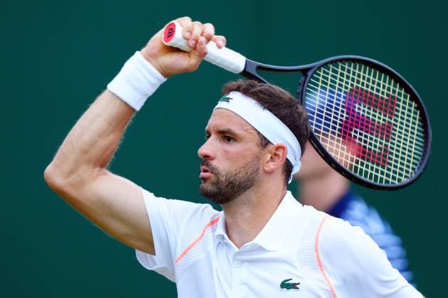 Mandatory Credit: Photo by Javier Garcia Shutterstock (14001532hd) Grigor Dimitrov during his third round match Wimbledon Tennis Championships, Day 6, The All England Lawn Tennis and Croquet Club, London, UK - 08 Jul 2023 Wimbledon Tennis Championships, Day 6, The All England Lawn Tennis and Croquet Club, London, UK - 08 Jul 2023  Copyright: xJavierxGarcia Shutterstockx 14001532hd