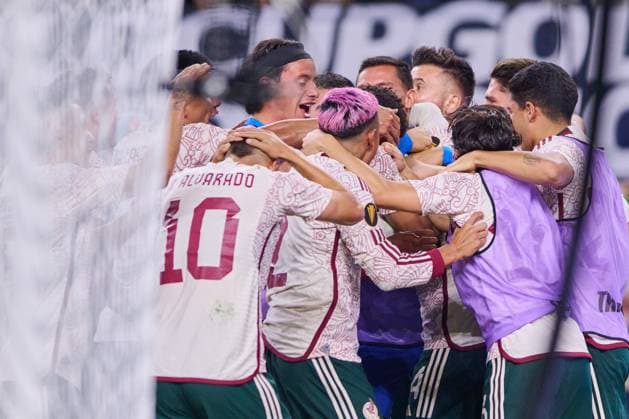 RECORD DATE NOT STATED 2023 CONCACAF Gold Cup Mexico vs Costa Rica CF Erick Sanchez celebrates his goal 2-0 of Mexico during the game Mexico (Mexican national team, Nationalteam vs Costa Rica, corresponding to Quarterfinals of the CONCACAF Gold Cup 2023, at AT-T Stadium, on July 08, 2023. <br><br> Erick Sanchez celebra su gol 2-0 de Mexico durante el partido Mexico (Seleccion Nacional Mexicana) vs Costa Rica, correspondiente a cuartos de Final de la Copa Oro de la CONCACAF 2023, en el AT-T Stadium, el 08 de Julio de 2023. ARLINGTON TEXAS ESTADOS UNIDOS  Copyright: xCristianxdexMarchenax 20230708230807_CGC_CF_MEX_CRC_SANCHEZ296