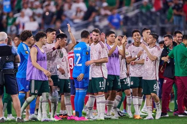 RECORD DATE NOT STATED 2023 CONCACAF Gold Cup Mexico vs Costa Rica CF Santiago Gimenez of Mexico during the game Mexico (Mexican national team, Nationalteam vs Costa Rica, corresponding to Quarterfinals of the CONCACAF Gold Cup 2023, at AT-T Stadium, on July 08, 2023. <br><br> Santiago Gimenez de Mexico durante el partido Mexico (Seleccion Nacional Mexicana) vs Costa Rica, correspondiente a cuartos de Final de la Copa Oro de la CONCACAF 2023, en el AT-T Stadium, el 08 de Julio de 2023. ARLINGTON TEXAS ESTADOS UNIDOS  Copyright: xCristianxdexMarchenax 20230708231107_CGC_CF_MEX_CRC_GIMENEZ317