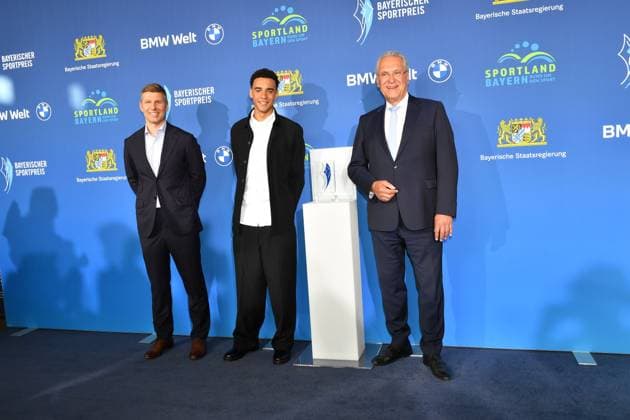 Joachim Herrmann Bayerischer Sportpreis 2023 Preis, Ehrung, Verleihung BMW Welt München 08. Juli 2023