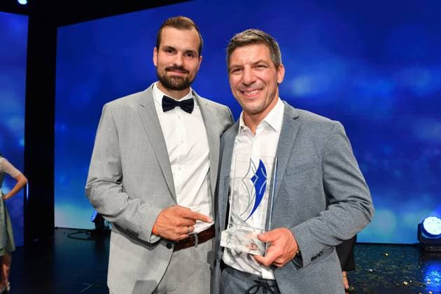 Marco Nowak und Patrick Reimer Bayerischer Sportpreis 2023 Preis, Ehrung, Verleihung BMW Welt München 08. Juli 2023