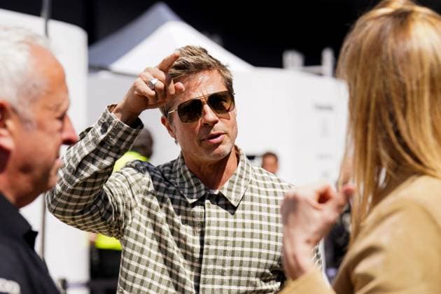 FORMULA 1 ARAMCO BRITISH GRAND PRIX 2023, 09 07 2023 Brad Pitt during the FORMULA 1 ARAMCO BRITISH GRAND PRIX 2023 at Silverstone Circuit, Silverstone, United Kingdom on 9 July 2023 Editorial Use Only Copyright: xEleanorxHoadx ESM-0747-0004