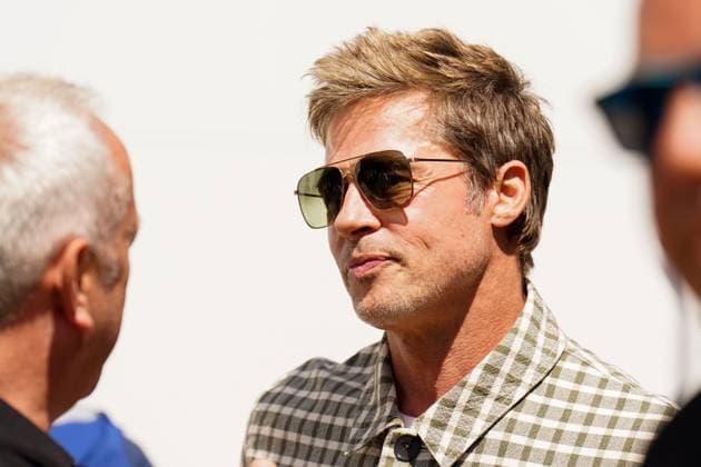 FORMULA 1 ARAMCO BRITISH GRAND PRIX 2023, 09 07 2023 Brad Pitt during the FORMULA 1 ARAMCO BRITISH GRAND PRIX 2023 at Silverstone Circuit, Silverstone, United Kingdom on 9 July 2023 Editorial Use Only Copyright: xEleanorxHoadx ESM-0747-0007