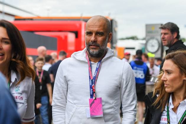 F1 Grand Prix of Great Britain - Qualifying Manchester City manager, Pep Guardiola in the paddock ahead of the Formula 1 Aramco British Grand Prix at Silverstone Circuit, Towcester, UK on Sunday 9th July 2023. United Kingdom  Copyright: xMIxNewsx originalFilename:fletcher-formula1230709_npTBz.jpg