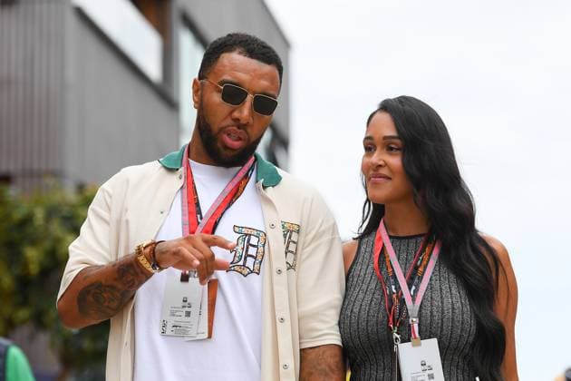 F1 Grand Prix of Great Britain - Qualifying Championship and Watford footballer, Troy Deeney with Alisha Hosannah in the paddock ahead of the Formula 1 Aramco British Grand Prix at Silverstone Circuit, Towcester, UK on Sunday 9th July 2023. United Kingdom  Copyright: xMIxNewsx originalFilename:fletcher-formula1230709_np9Ol.jpg