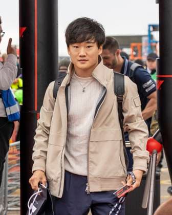 9th July 2023: Silverstone Circuit, Northamptonshire, England: Formula 1 2023 Aramco British F1 Grand Prix: Race Day; Scuderia Alpha Tauri driver Yuki Tsunoda arrives at Silverstone  ActionPlus12529096 TimxWilliams