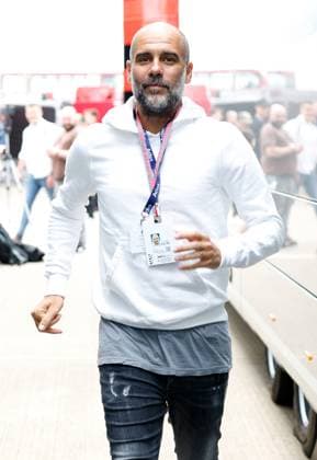 Pep Guardiola, F1 Grand Prix of Great Britain at Silverstone Circuit on July 9, 2023 in Silverstone, Great Britain. (Photo by HOCH ZWEI) Silverstone Great Britain