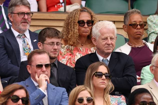9th July 2023; All England Lawn Tennis and Croquet Club, London, England: Wimbledon Tennis Tournament; Richard Curtis in the royal box  ActionPlus12529275 ShaunxBrooks