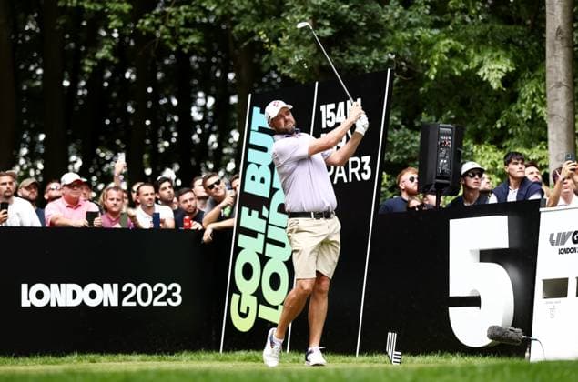 Mandatory Credit: Photo by James Marsh Shutterstock (13995950al) Marc Leishman of Australia and team Ripper GC during his round. LIV Golf Invitational London, Day Three, Golf, Centurion Club, Hemel Hempstead, UK - 09 Jul 2023 LIV Golf Invitational London, Day Three, Golf, Centurion Club, Hemel Hempstead, UK - 09 Jul 2023 Copyright: xJamesxMarsh Shutterstockx 13995950al