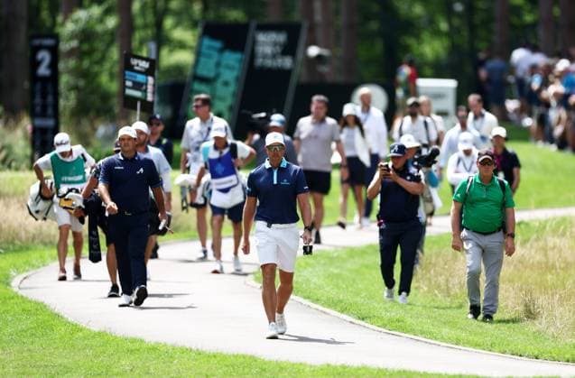 Mandatory Credit: Photo by James Marsh Shutterstock (13995950f) Henrik Stenson of Sweden and team Majesticks during his round. LIV Golf Invitational London, Day Three, Golf, Centurion Club, Hemel Hempstead, UK - 09 Jul 2023 LIV Golf Invitational London, Day Three, Golf, Centurion Club, Hemel Hempstead, UK - 09 Jul 2023 Copyright: xJamesxMarsh Shutterstockx 13995950f