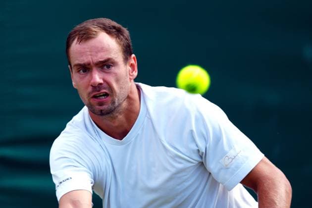 Mandatory Credit: Photo by Javier Garcia Shutterstock (14003010cz) Roman Safiullin during his fourth round match Wimbledon Tennis Championships, Day 7, The All England Lawn Tennis and Croquet Club, London, UK - 09 Jul 2023 Wimbledon Tennis Championships, Day 7, The All England Lawn Tennis and Croquet Club, London, UK - 09 Jul 2023  Copyright: xJavierxGarcia Shutterstockx 14003010cz