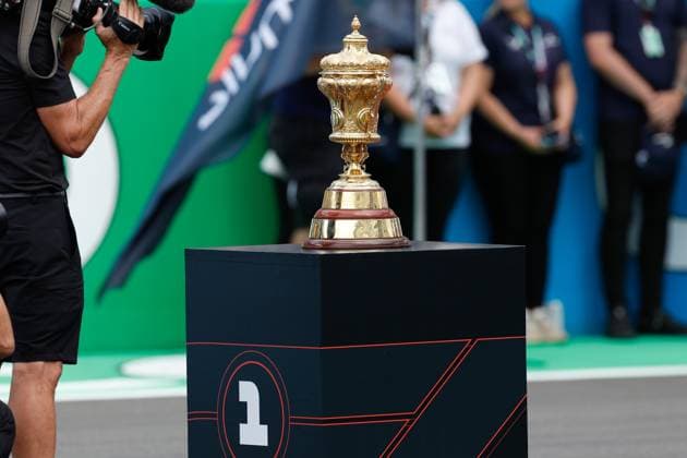 Winners trophy, F1 Grand Prix of Great Britain at Silverstone Circuit on July 9, 2023 in Silverstone, Great Britain. (Photo by HOCH ZWEI) Silverstone Great Britain