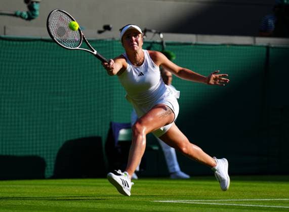 Mandatory Credit: Photo by Javier Garcia Shutterstock (14003010gl) Elina Svitolina during her fourth round match Wimbledon Tennis Championships, Day 7, The All England Lawn Tennis and Croquet Club, London, UK - 09 Jul 2023 Wimbledon Tennis Championships, Day 7, The All England Lawn Tennis and Croquet Club, London, UK - 09 Jul 2023  Copyright: xJavierxGarcia Shutterstockx 14003010gl