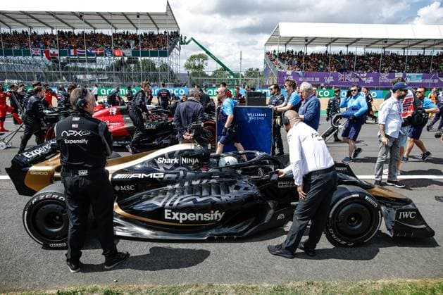 Car of the fictional Apex APXGP Team, for the upcoming Formula One based movie Apex by Apple Studios and Bruckheimer Films, F1 Grand Prix of Great Britain at Silverstone Circuit on July 9, 2023 in Silverstone, Great Britain. (Photo by HOCH ZWEI) Silverstone Great Britain