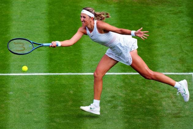 Mandatory Credit: Photo by Javier Garcia Shutterstock (14003010gy) Victoria Azarenka during her fourth round match Wimbledon Tennis Championships, Day 7, The All England Lawn Tennis and Croquet Club, London, UK - 09 Jul 2023 Wimbledon Tennis Championships, Day 7, The All England Lawn Tennis and Croquet Club, London, UK - 09 Jul 2023  Copyright: xJavierxGarcia Shutterstockx 14003010gy