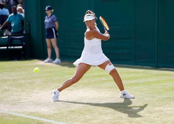 Sonja Zhiyenbayeva (GER) Maedchen Einzel GS Tennis - Wimbledon 2023 - Grand Slam ITF ATP, Tennis Herren WTA, Tennis Damen - AELTC - London - - Great Britain - 9 July 2023. Copyright: xJuergenxHasenkopfx