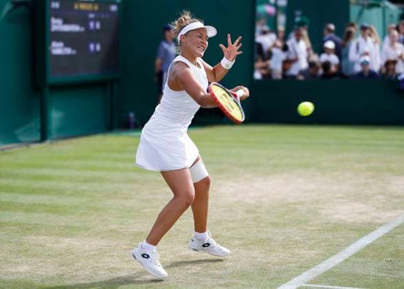 Sonja Zhiyenbayeva (GER) Maedchen Einzel GS Tennis - Wimbledon 2023 - Grand Slam ITF ATP, Tennis Herren WTA, Tennis Damen - AELTC - London - - Great Britain - 9 July 2023. Copyright: xJuergenxHasenkopfx