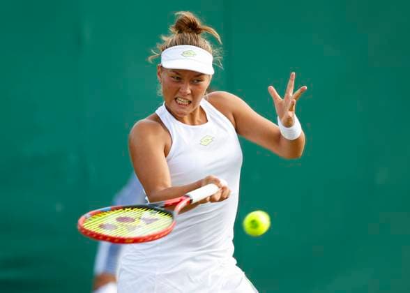 Sonja Zhiyenbayeva (GER) Maedchen Einzel GS Tennis - Wimbledon 2023 - Grand Slam ITF ATP, Tennis Herren WTA, Tennis Damen - AELTC - London - - Great Britain - 9 July 2023. Copyright: xJuergenxHasenkopfx