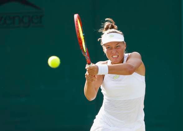 Sonja Zhiyenbayeva (GER) Maedchen Einzel GS Tennis - Wimbledon 2023 - Grand Slam ITF ATP, Tennis Herren WTA, Tennis Damen - AELTC - London - - Great Britain - 9 July 2023. Copyright: xJuergenxHasenkopfx