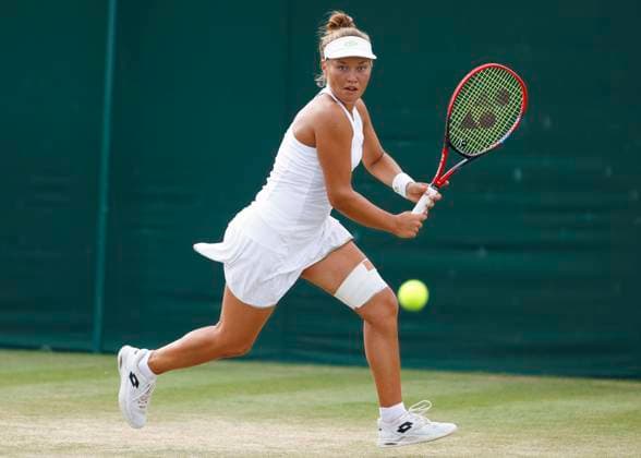 Sonja Zhiyenbayeva (GER) Maedchen Einzel GS Tennis - Wimbledon 2023 - Grand Slam ITF ATP, Tennis Herren WTA, Tennis Damen - AELTC - London - - Great Britain - 9 July 2023. Copyright: xJuergenxHasenkopfx