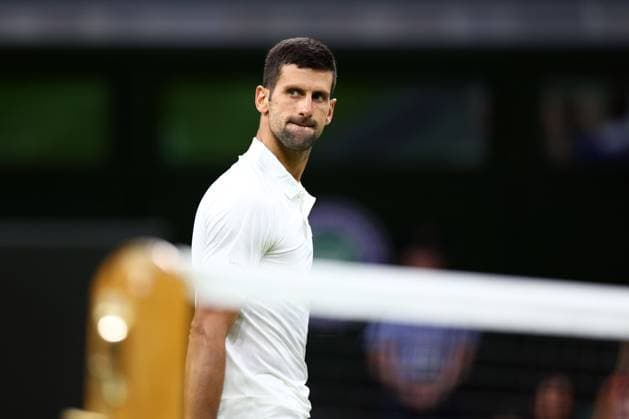 Mandatory Credit: Photo by Simon Dael Shutterstock (14003009gr) Novak Djokovic during his fourth round match Wimbledon Tennis Championships, Day 7, The All England Lawn Tennis and Croquet Club, London, UK - 09 Jul 2023 Wimbledon Tennis Championships, Day 7, The All England Lawn Tennis and Croquet Club, London, UK - 09 Jul 2023  Copyright: xSimonxDael Shutterstockx 14003009gr