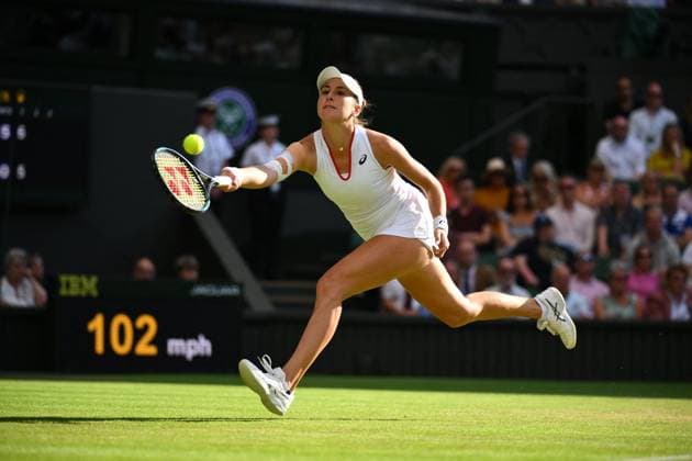 Wimbledon Championships Day 7 Belinda Bencic (SUI) during her fourth round match at the 2023 Wimbledon Championships at the AELTC in London, UK on July 9, 2023. Photo by Corinne Dubreuil ABACAPRESS.COM London United Kingdom  Copyright: xDubreuilxCorinne ABACAx 860097_025 DubreuilxCorinne ABACAx 860097_025