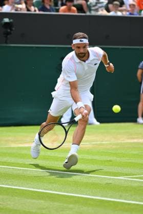 Wimbledon Championships Day 7 Grigor Dimitrov (BUL) during his fourth round match at the 2023 Wimbledon Championships at the AELTC in London, UK on July 9, 2023. Photo by Corinne Dubreuil ABACAPRESS.COM London United Kingdom  Copyright: xDubreuilxCorinne ABACAx 860097_051 DubreuilxCorinne ABACAx 860097_051