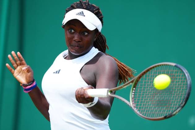Mandatory Credit: Photo by Javier Garcia Shutterstock (14003748q) Hephzibah Oluwadare during her Girls Singles second round match Wimbledon Tennis Championships, Day 8, The All England Lawn Tennis and Croquet Club, London, UK - 10 Jul 2023 Wimbledon Tennis Championships, Day 8, The All England Lawn Tennis and Croquet Club, London, UK - 10 Jul 2023  Copyright: xJavierxGarcia Shutterstockx 14003748q