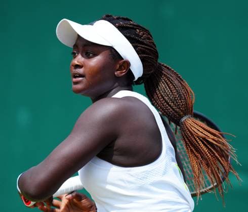 Mandatory Credit: Photo by Javier Garcia Shutterstock (14003748r) Hephzibah Oluwadare during her Girls Singles second round match Wimbledon Tennis Championships, Day 8, The All England Lawn Tennis and Croquet Club, London, UK - 10 Jul 2023 Wimbledon Tennis Championships, Day 8, The All England Lawn Tennis and Croquet Club, London, UK - 10 Jul 2023  Copyright: xJavierxGarcia Shutterstockx 14003748r