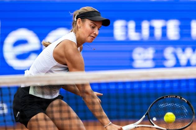 230710 Bella Bergkivst Larsson, Sverige, under dag 1 av WTA, Tennis Damen Nordea Open den 10 juli 2023 i Bastad. Copyright: MATHILDAxAHLBERG BB230710MA029