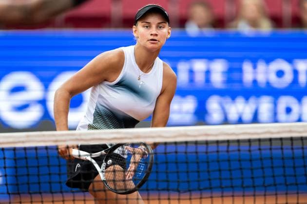 230710 Bella Bergkivst Larsson, Sverige, under dag 1 av WTA, Tennis Damen Nordea Open den 10 juli 2023 i Bastad. Copyright: MATHILDAxAHLBERG BB230710MA030
