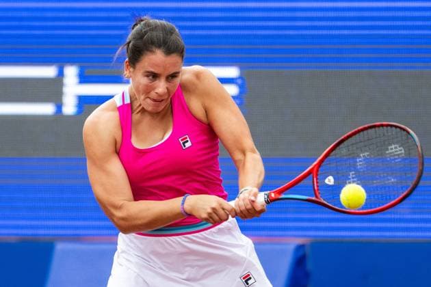 230710 Emma Navarro, USA, under dag 1 av WTA, Tennis Damen Nordea Open den 10 juli 2023 i Bastad. Copyright: MATHILDAxAHLBERG BB230710MA053