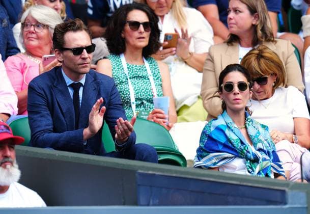 Mandatory Credit: Photo by Javier Garcia Shutterstock (14003748dy) Tom Hiddleston watching the action on Centre Court Wimbledon Tennis Championships, Day 8, The All England Lawn Tennis and Croquet Club, London, UK - 10 Jul 2023 Wimbledon Tennis Championships, Day 8, The All England Lawn Tennis and Croquet Club, London, UK - 10 Jul 2023  Copyright: xJavierxGarcia Shutterstockx 14003748dy
