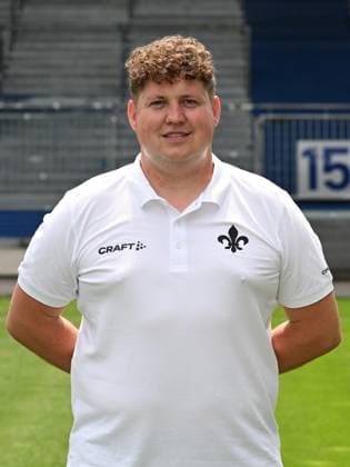 10.07.2023, xjhx, Fussball 1.Bundesliga, SV Darmstadt 98 - Fototermin Saison 2023 24 1.BL Porträttermin 2023 2024 emspor, v.l. Betreuer Jonas Nietzel; SV Darmstadt 98; 1.BL, Porträttermin 2023 2024 (DFL DFB REGULATIONS PROHIBIT ANY USE OF PHOTOGRAPHS as IMAGE SEQUENCES and or QUASI-VIDEO) Darmstadt