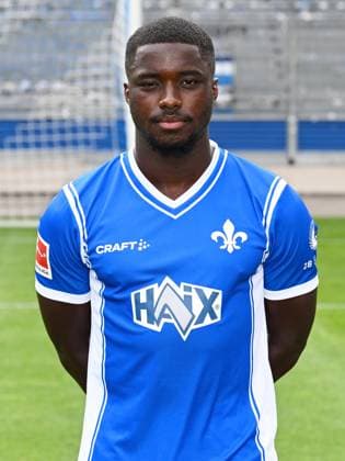 10.07.2023, xjhx, Fussball 1.Bundesliga, SV Darmstadt 98 - Fototermin Saison 2023 24 1.BL Porträttermin 2023 2024 emspor, v.l. Braydon Manu; SV Darmstadt 98; 1.BL, Porträttermin 2023 2024 (DFL DFB REGULATIONS PROHIBIT ANY USE OF PHOTOGRAPHS as IMAGE SEQUENCES and or QUASI-VIDEO) Darmstadt
