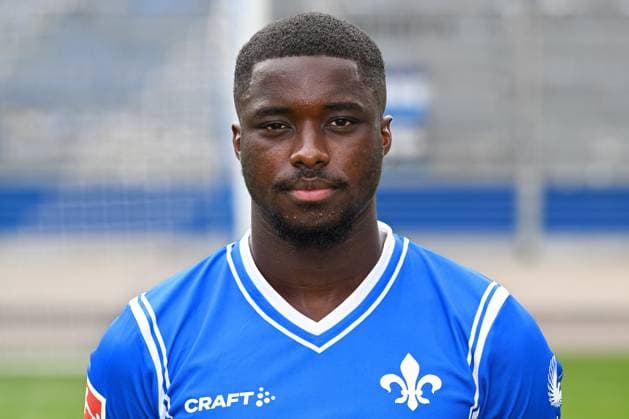 10.07.2023, xjhx, Fussball 1.Bundesliga, SV Darmstadt 98 - Fototermin Saison 2023 24 1.BL Porträttermin 2023 2024 emspor, v.l. Braydon Manu; SV Darmstadt 98; 1.BL, Porträttermin 2023 2024 (DFL DFB REGULATIONS PROHIBIT ANY USE OF PHOTOGRAPHS as IMAGE SEQUENCES and or QUASI-VIDEO) Darmstadt